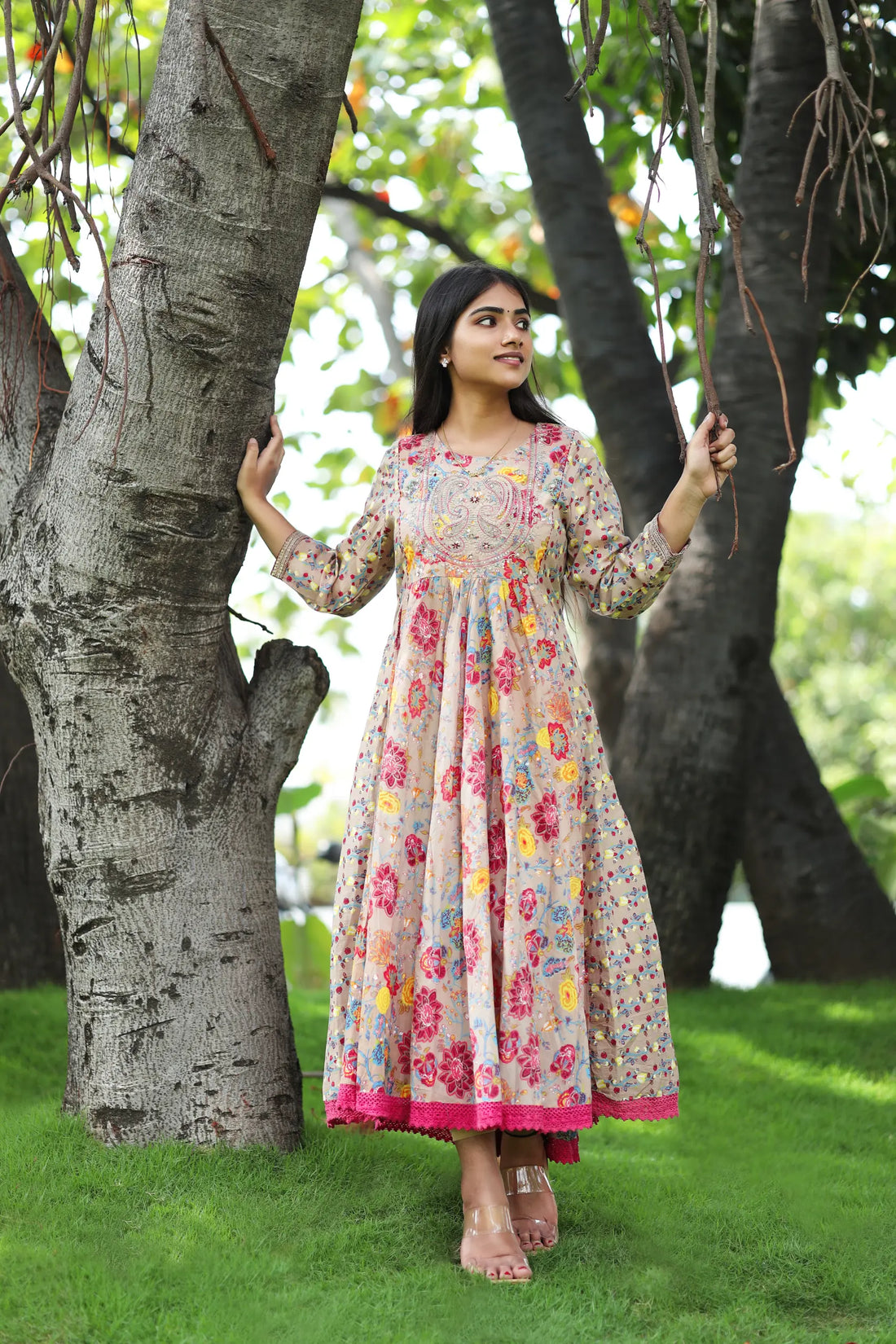 Blossom Breeze Umbrella Kurti