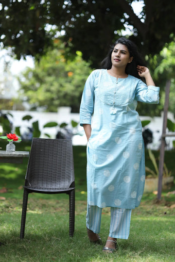 Sky Bloom Cotton Co-ord