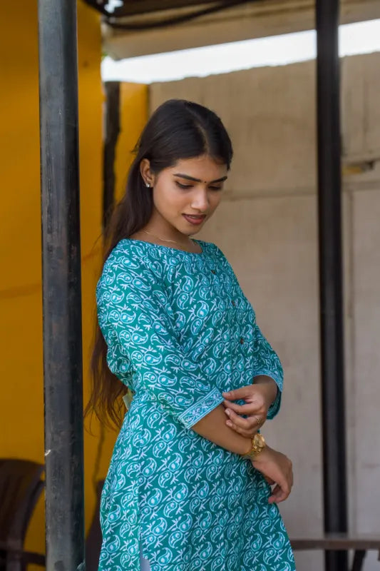 Emerald Breeze Kurta