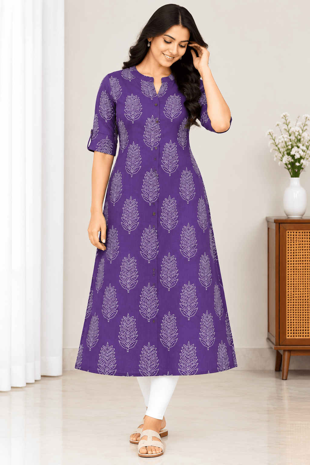 Women’s Purple Cotton Feeding Top in Purple