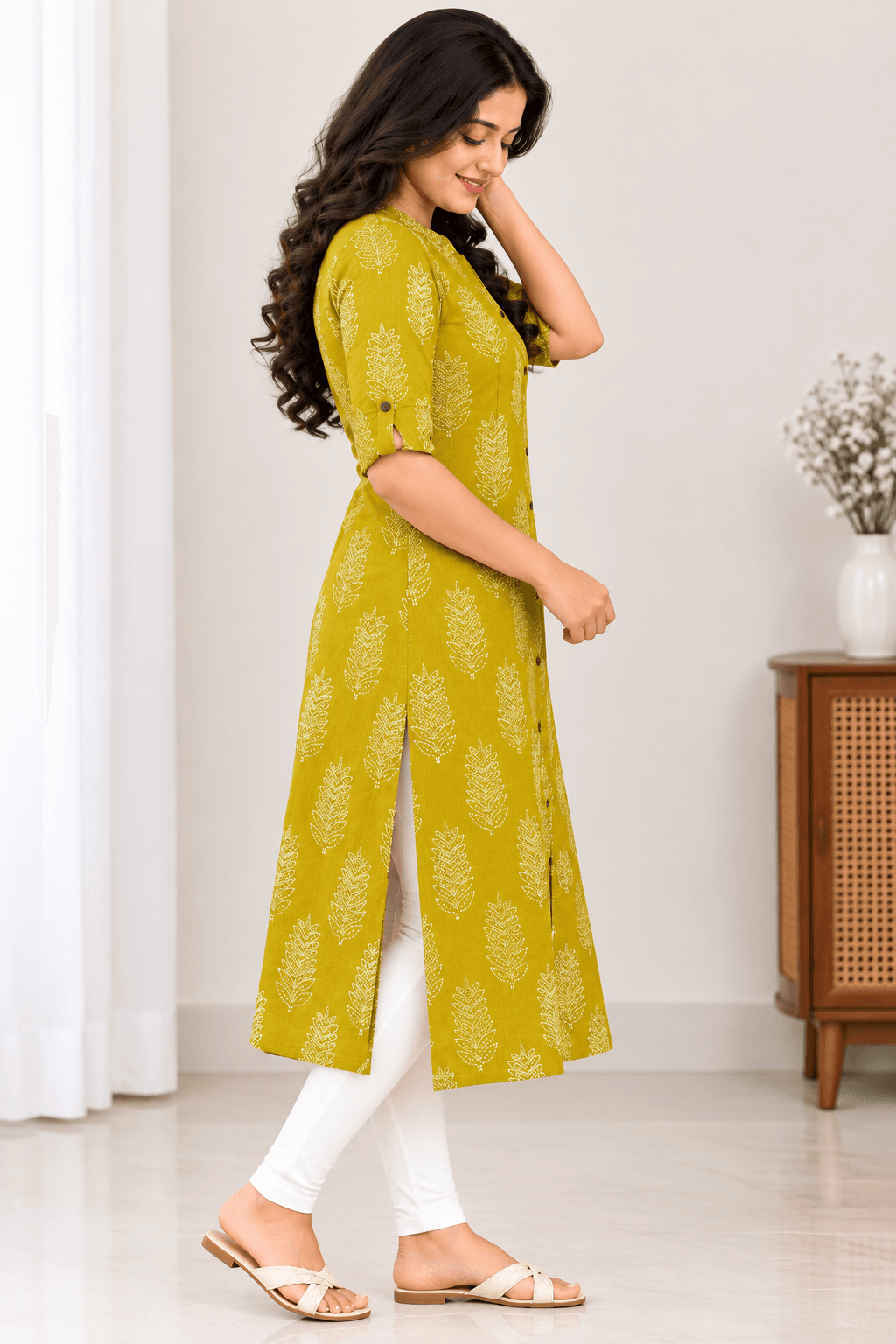 Women’s Mustard Yellow Cotton Feeding Top in Mustard Yellow