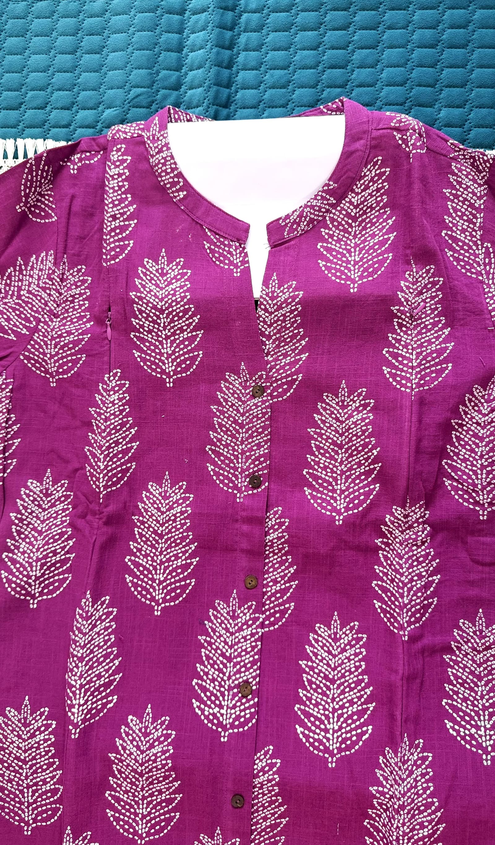 Women’s Wine Pink Cotton Feeding Top in Wine Pink / Magenta