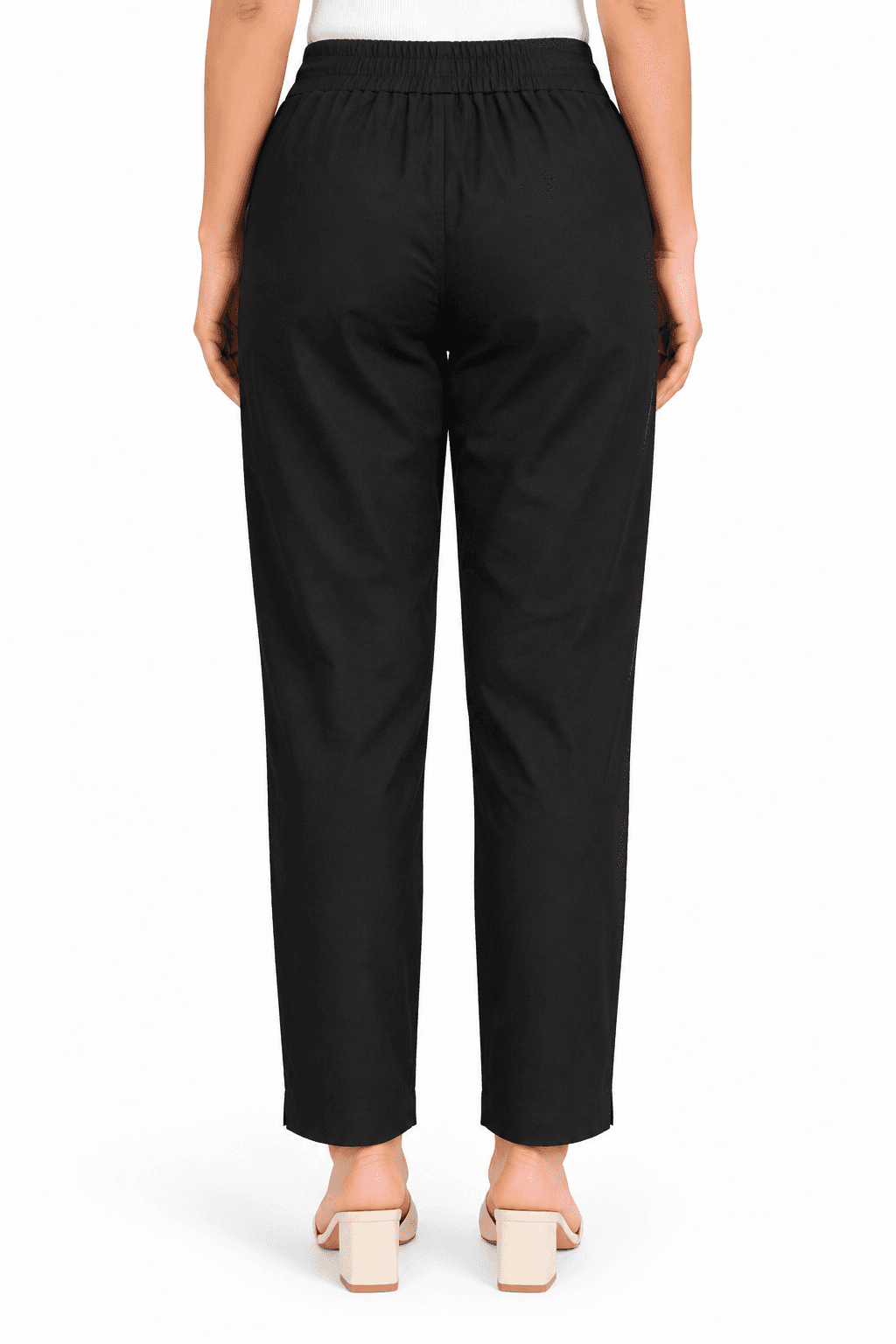 Women’s Black Straight-Fit Pants in Black 3