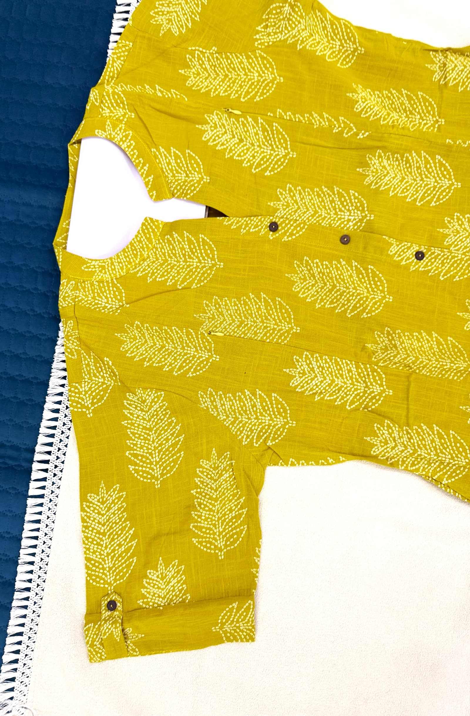 Women’s Mustard Yellow Cotton Feeding Top in Mustard Yellow