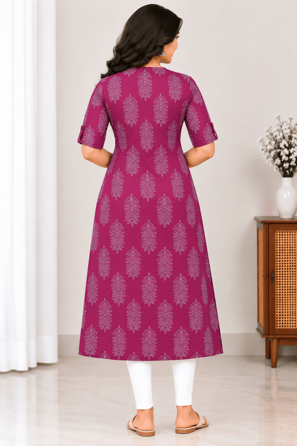 Women’s Wine Pink Cotton Feeding Top in Wine Pink / Magenta