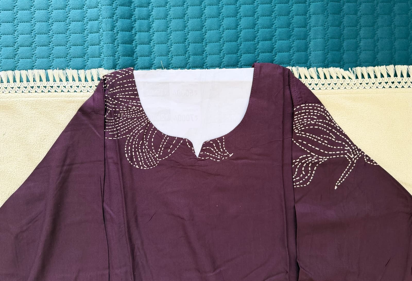 Wine Rayon 2-Piece Kurti Set in Wine