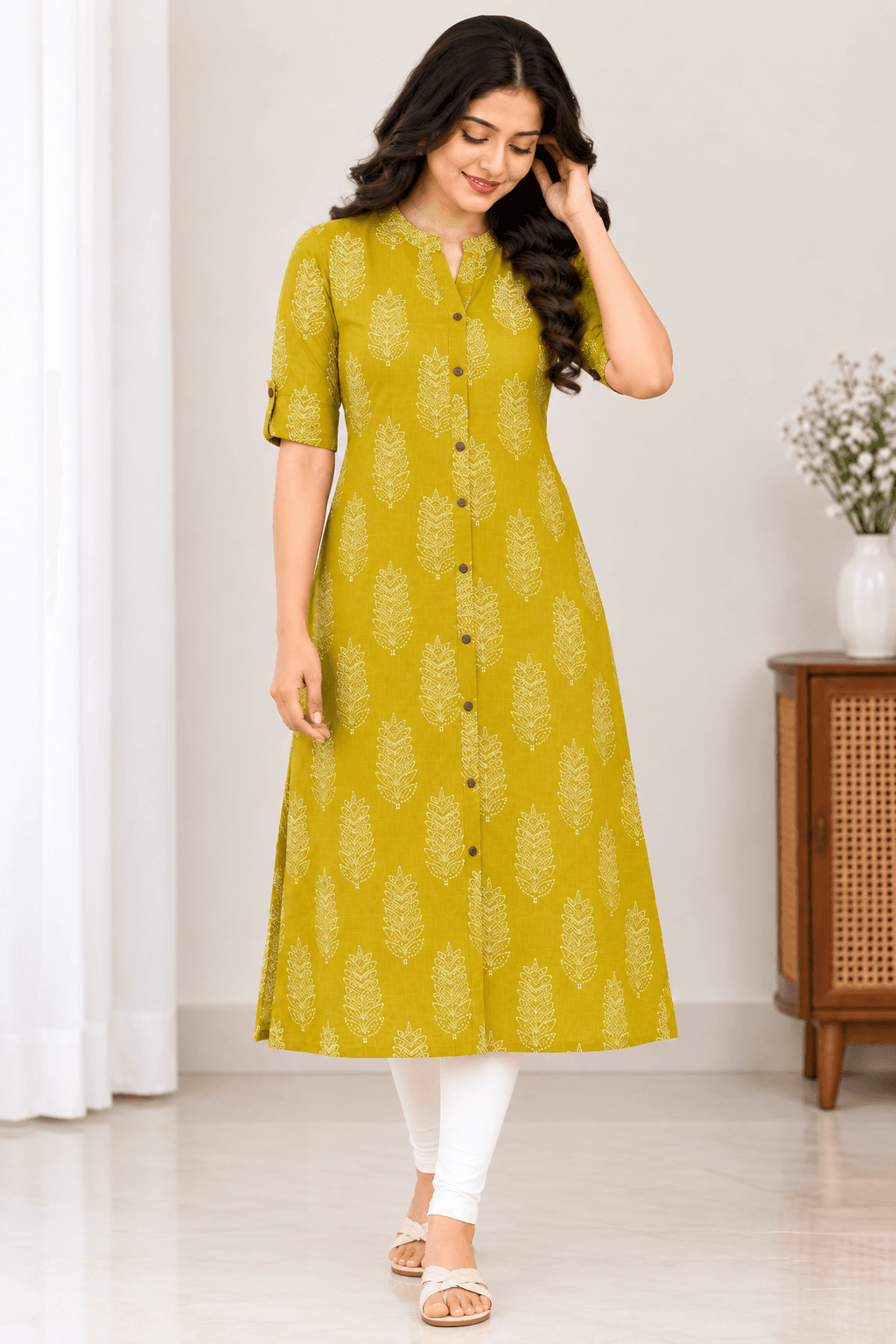Women’s Mustard Yellow Cotton Feeding Top in Mustard Yellow