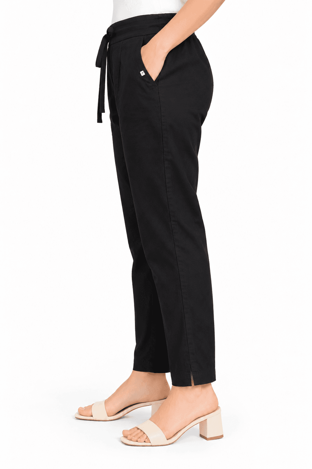 Women’s Black Straight-Fit Pants in Black 2
