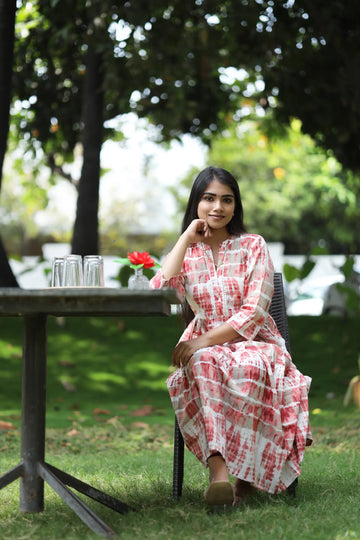 Blush Breeze umbrella Kurti