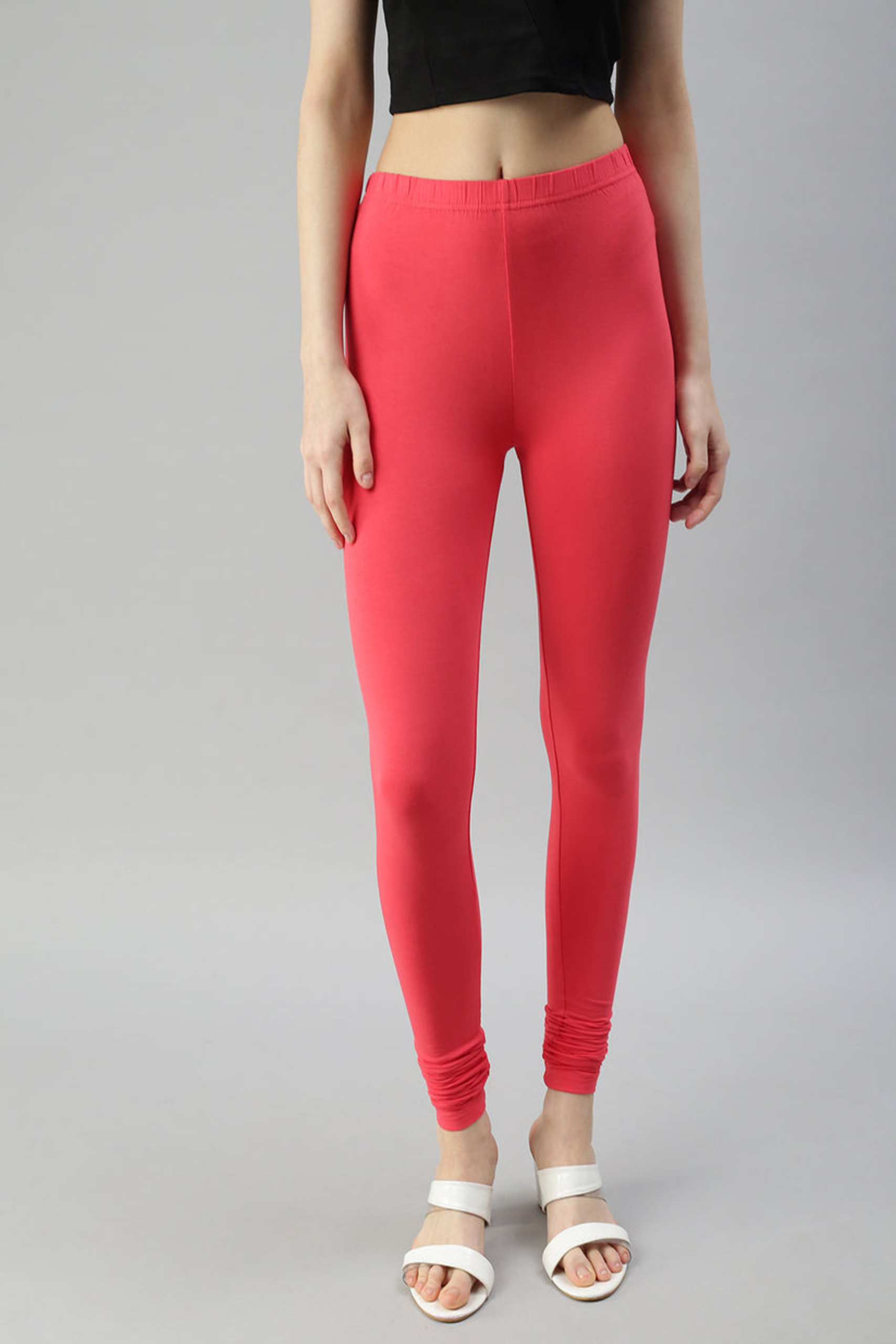 Coral Colour Leggings