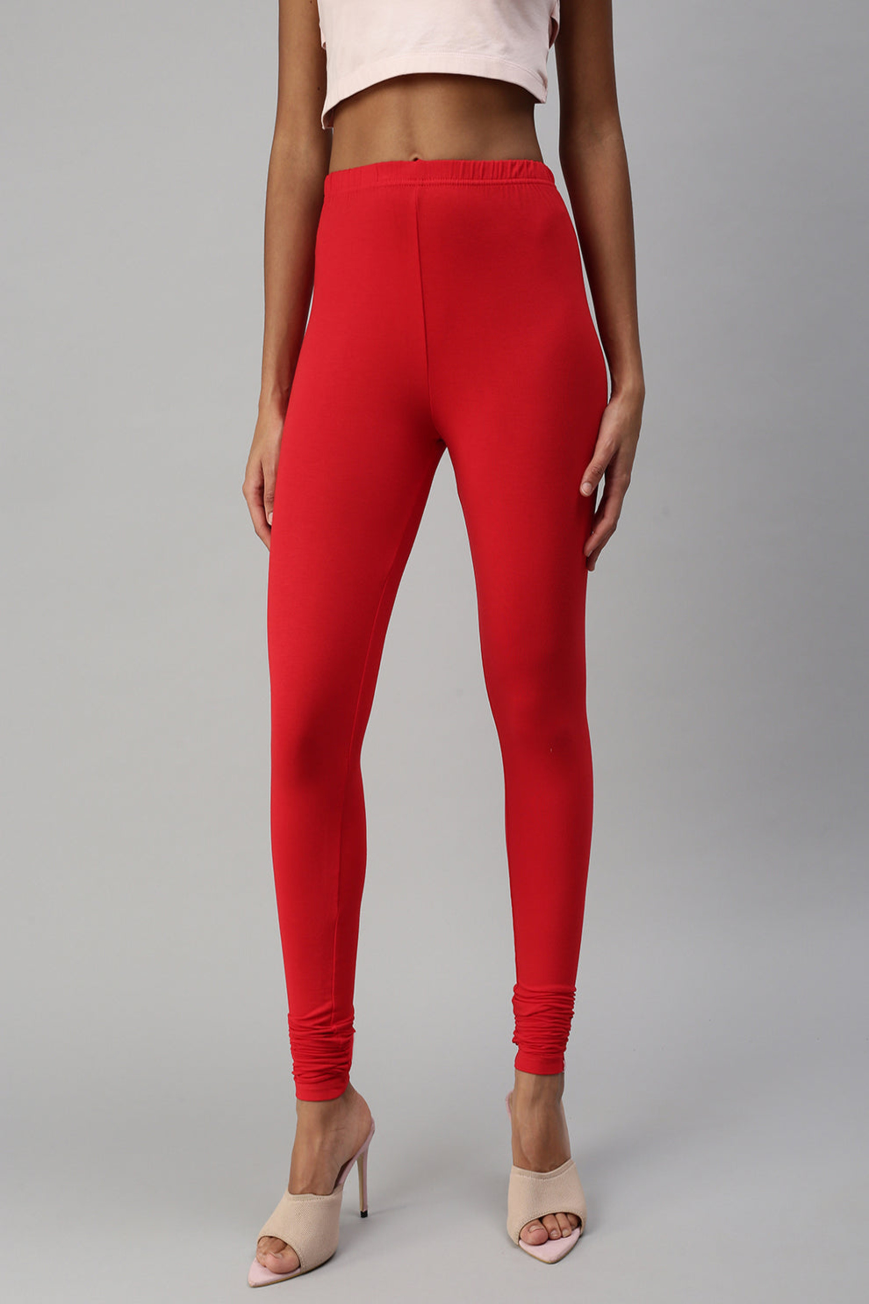 Ferari Red Colour Leggings