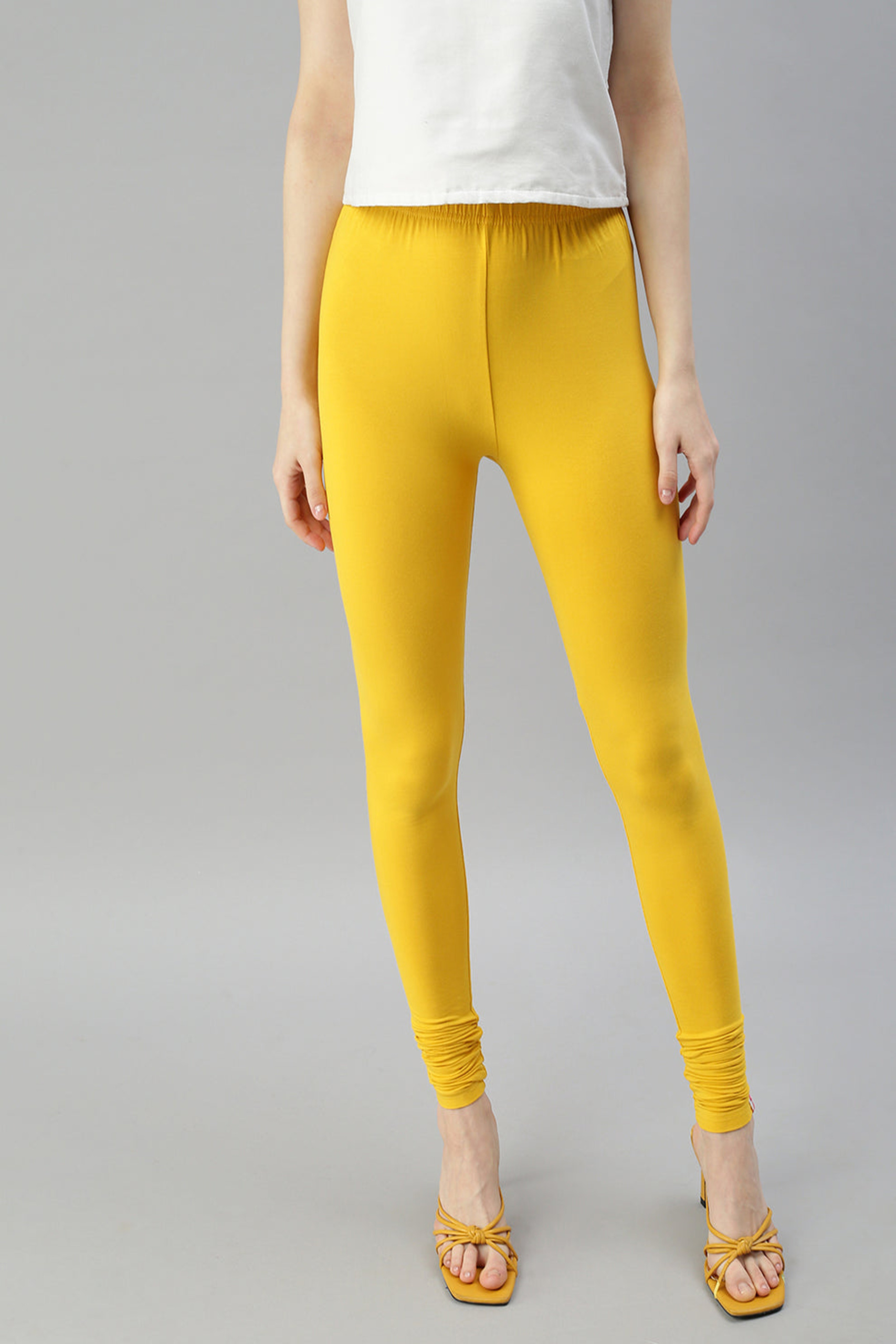Golden Yellow Colour Leggings