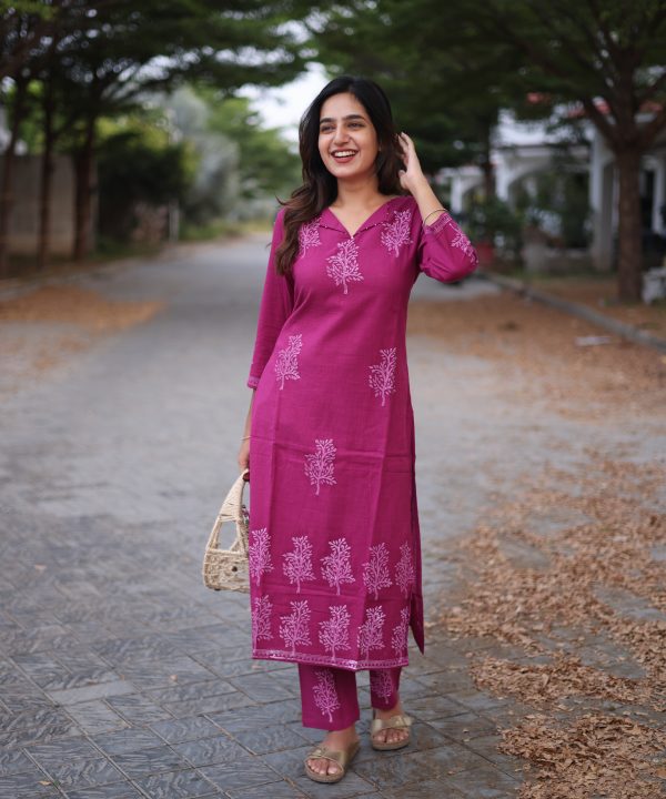 Block Print Cotton Co-ord Set